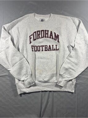 Vintage 90s Lee Cross Grain Fordham Football Sweatshirt XL